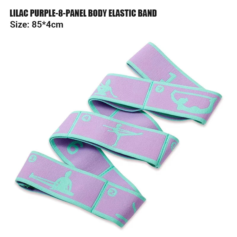 Multi-Section Elastic Resistance Bands for Yoga, Dance, Pilates, and Fitness Training