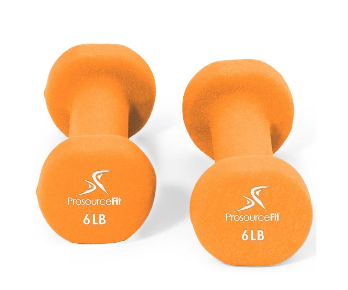 Neoprene Dumbbell Set of 2, Non-Slip, Hex Shape, Free Weights Set for Muscle Toning, Strength Building, Weight Loss - Portable Weights for Home Gym Hand Weight