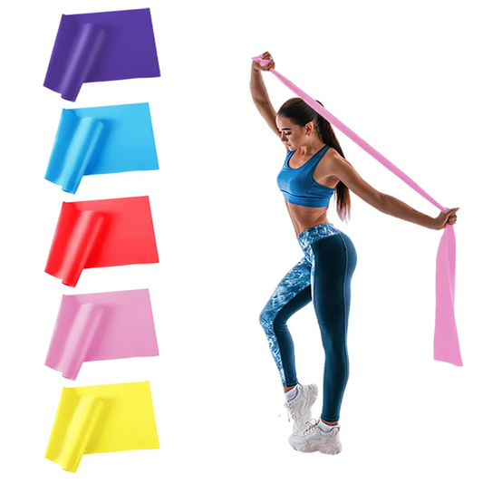 5-Piece Resistance Band Set for Rehab, Yoga, Pilates, Gym, and Home Workouts