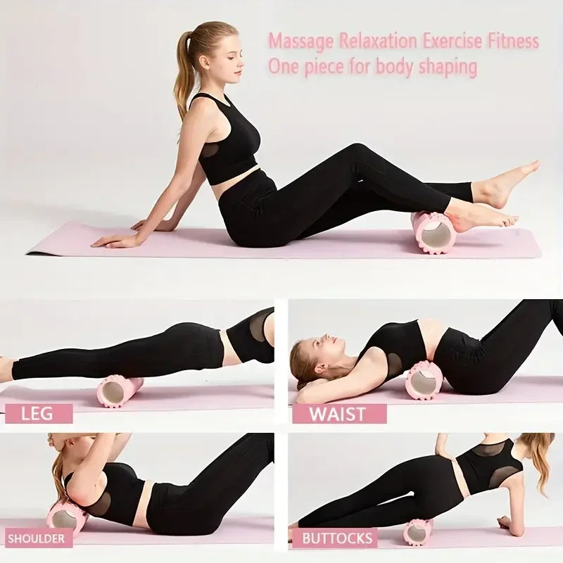 Hollow Foam Yoga Roller for Muscle Massage and recovery - 1pc